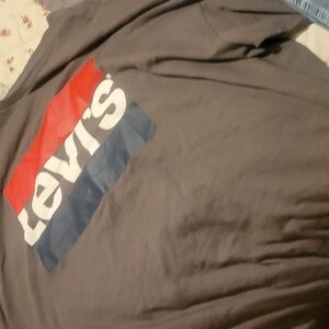 Levi's Gray and Red Long Sleeve Tee